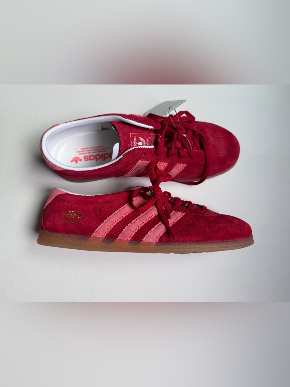 adidas Originals [7-9] Women’s Gazelle Lo Pro Sneakers Red/Pink IH6944